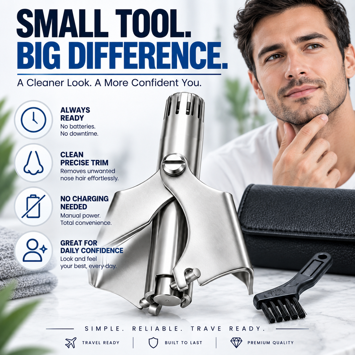✂️ Manual Nose Hair Trimmer.Limited-Time Deal: Buy 1 Get 1 FREE🔥
