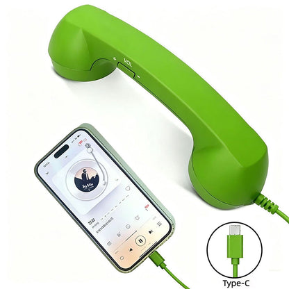 📞 Retro Phone Handset for USB-C Phones – Plug In & Make Calls Fun Again