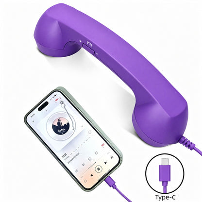 📞 Retro Phone Handset for USB-C Phones – Plug In & Make Calls Fun Again