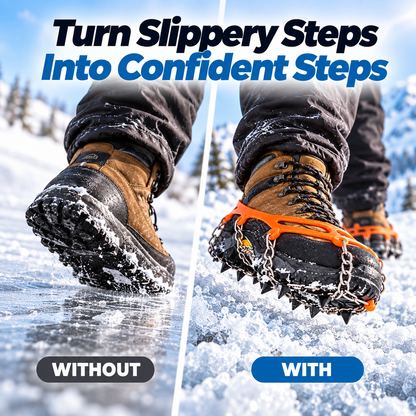 ⏳ Ice Cleats for Shoes & Boots – Steel Spikes for Winter Traction✨