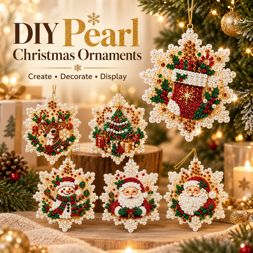 DIY Pearl Christmas Ornaments Kit 🎄