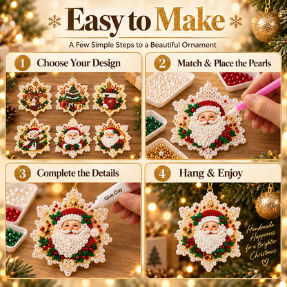 DIY Pearl Christmas Ornaments Kit 🎄
