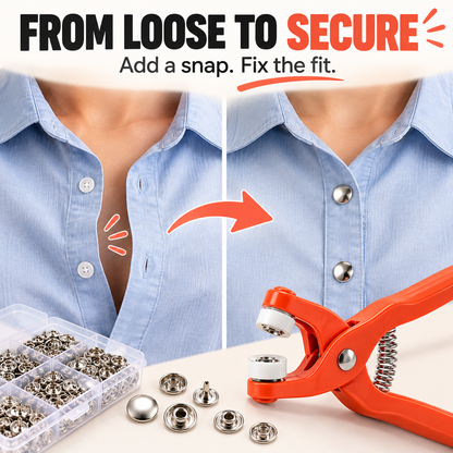 🧵 No-Sew Snap Button Kit – Add Snaps in Seconds ⚡ | 🔥 Limited-Time 50% OFF