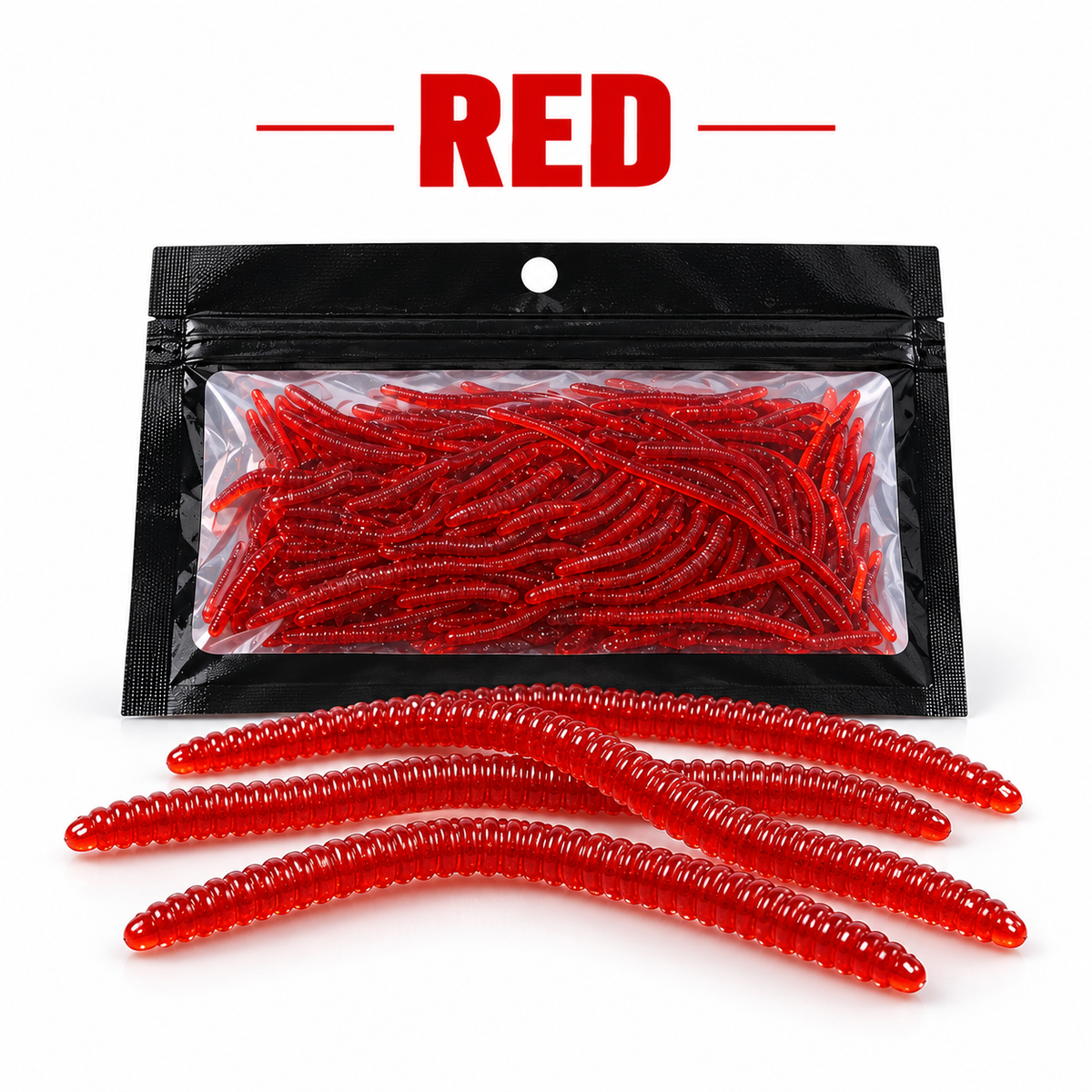 📢📢50% OFF !! ⏰Simulation Earthworm Soft Fishing Lures Shrimp Scented Artificial Worm Baits for Freshwater and Saltwater Pack of 50 or 100