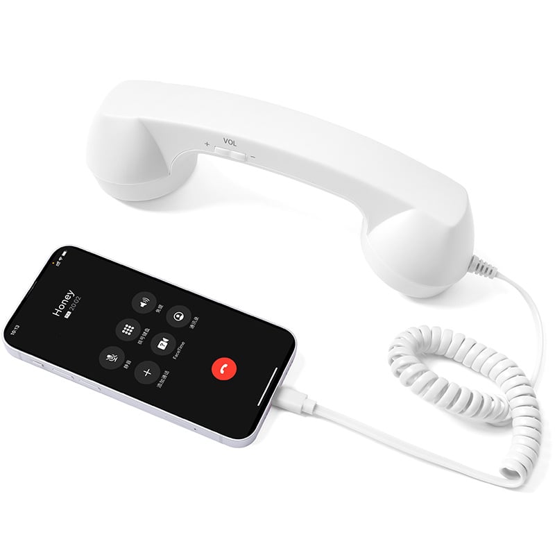 📞 Retro Phone Handset for USB-C Phones – Plug In & Make Calls Fun Again