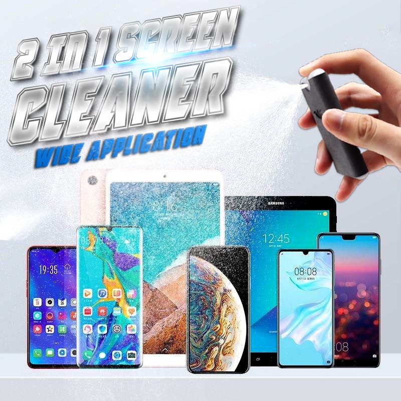 ⏳Time-Limited Special⏰2-in-1 Screen Cleaner & Microfiber Cloth – Portable, Residue-Free, Gentle 🧽