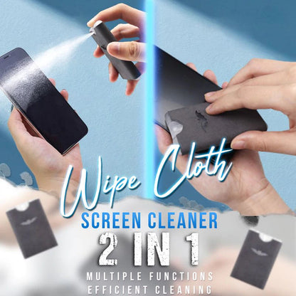 ⏳Time-Limited Special⏰2-in-1 Screen Cleaner & Microfiber Cloth – Portable, Residue-Free, Gentle 🧽