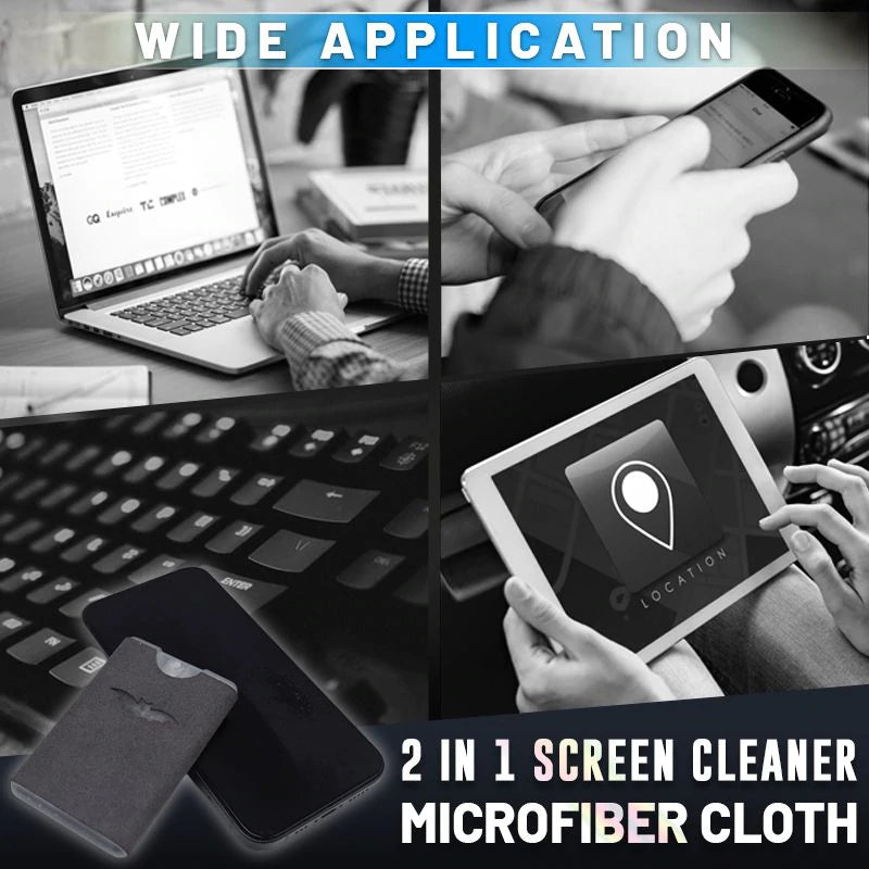 ⏳Time-Limited Special⏰2-in-1 Screen Cleaner & Microfiber Cloth – Portable, Residue-Free, Gentle 🧽