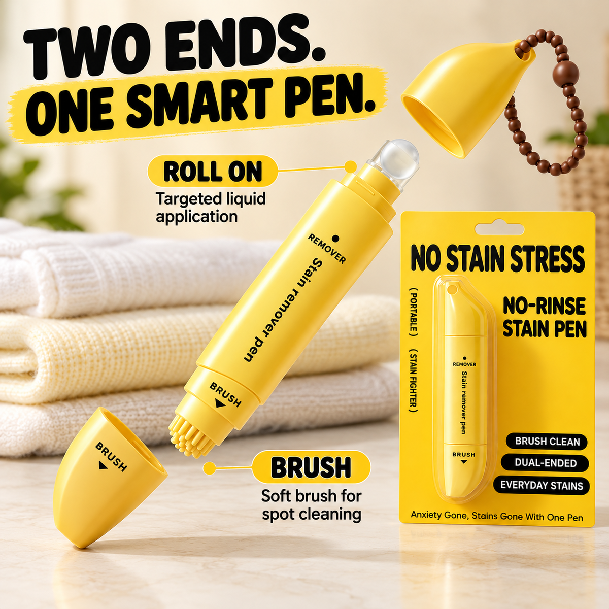 ☕ Portable Dual-Head Fabric Cleaning Pen – Buy 1 Get 1 Free